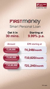 EMIs that fit your budget. T&C apply. | IDFC FIRST Bank