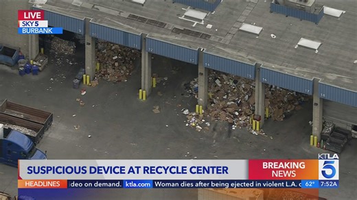 Item resembling artillery shell draws large law enforcement presence to Burbank recycling facility