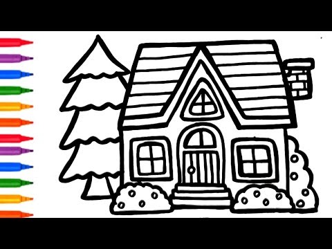 Easy 3D House Drawing Tutorial 🏠 + Cute Summer Doodles (flipflops, submarine and cute bird )