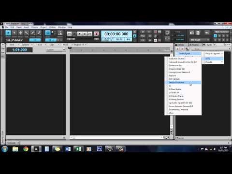 Sonar Platinum: How to insert a synth
