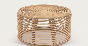 Round Kohana coffee table in rattan with natural finish Ø 66 cm