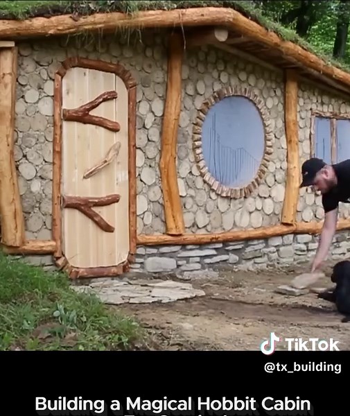Building a Magical Hobbit cabin for survival #building #bushcraft #camping #survival