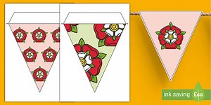 Tudor Rose Theme Display Bunting