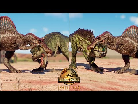 Spinosaurus Neck Snapping Kill Animation vs Large Carnivore Dinosaurs and all other Animations