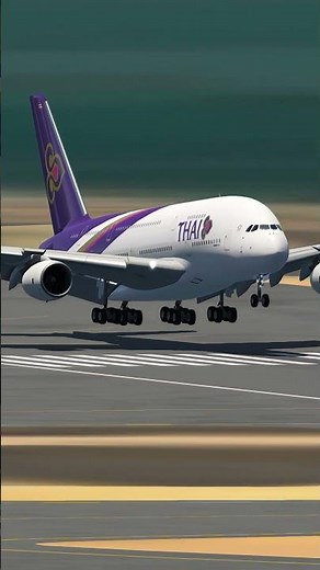 Aerofly FS Global | Airbus A380 Thai Airways Landing at Hong Kong Airport | Ultra Realistic Gameplay