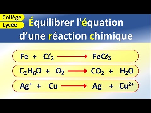 Comment équilibrer l'équation d'une réaction chimique | Nombres stœchiométriques | Chimie.