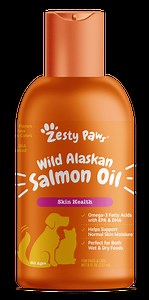 Zesty Paws Pure Wild Alaskan Salmon Oil Liquid Food Supplement for Dogs or Cats, 8 fl oz, Skin Care