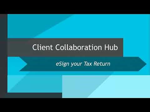 CCH Axcess™ Client Collaboration: Electronically Signing your Tax Return Form 8879