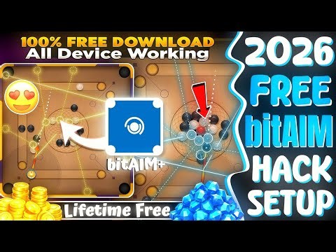 Carrom Pool Free Aim Hack 2026 | bitAIM Pro Free Setup Auto Aim No Miss | Free Download