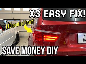 Replacement of the rear light bulbs of the BMW X3.