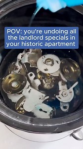 When you have hardware that's been painted over Kyle William recommends dish soap and a crockpot on low heat for a few hours! ✨ (via IG: @kylewilliamart) #diy #houserenovation #homedecor #housetohome #cleaningtips #familyhandyman | Family Handyman