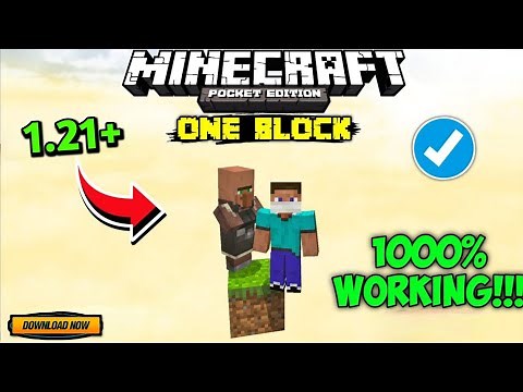 One Block Map For Minecraft PE 1.21+ | Skyblock for MCPE/Bedrock 1.21 | 1000% Working