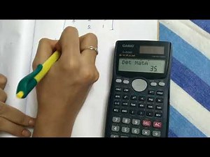 Determinant of a matrix using scientific calculator | fx 991ms | Tamil