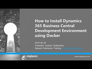 Webinar: How to Install Dynamics 365 Business Central Development Environment using Docker