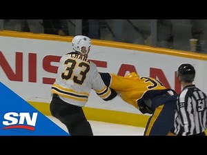 NHL Fights Of The Week: Chara Gets Dropped & Nazem Kadri Snaps On Ryan Lindgren
