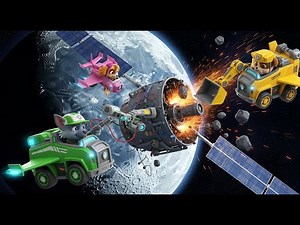 PAW Patrol Space Jets! All Pups Launch to the Moon to Fix the Satellite 3D Animation