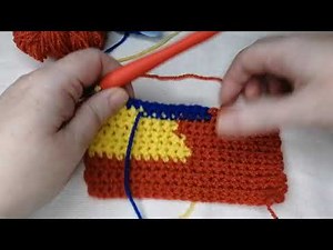 Crochet graphgan tutorial. Using bobbins!