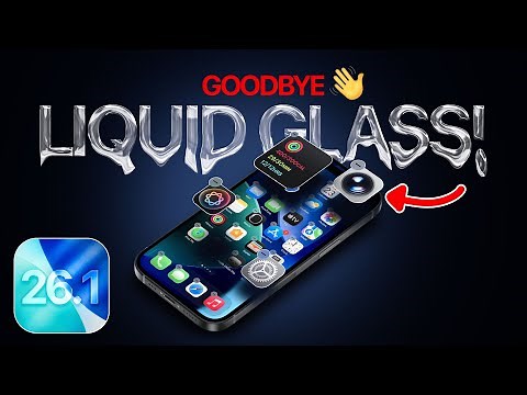 iOS 26.1 Update - Goodbye Liquid Glass!