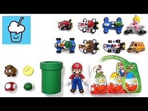 SUPER MARIO Toys Collection! Mario Kart Racers, Figures, and Kinder Surprise Eggs Unboxing!