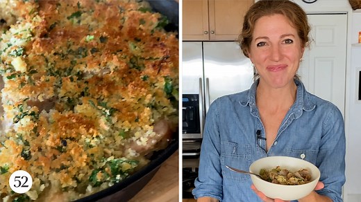 53K views · 1K reactions | Dawn Perry shares an effortless weeknight version of the classic cassoulet stripped down to its most essential parts. The result is a forgiving dish that only needs beans, standard aromatic vegetables, some kind of sausage (she uses Italian!), and a crunchy topping. Recipe here: https://f52.co/3nsKzkR | Food52 | Facebook