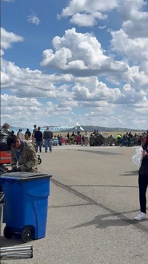 P-51 Performs an Airshow Demonstration Slip Down the Runway!