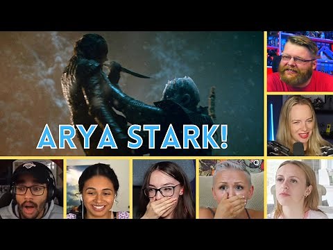 Reactors Reaction to ARYA STARK and The NIGHT KING | Game of Thrones 8x3
