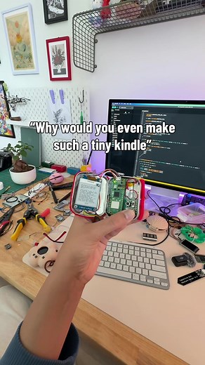 I got a lot of questions as to why, the real question is why not 😌 #kindle #raspberrypi #hardware #electronics #diy