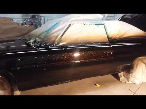House of kolor rootbeer candy concentrate over gold base and gold flakes automotive paint