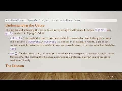 Understanding QuerySet in Django: Resolving the Error 'QuerySet' object has no attribute name