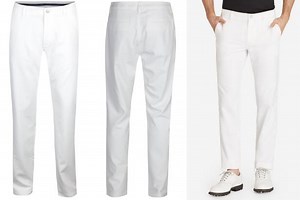 3 white golf pants that aren't see-through