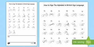 How to Sign the Alphabet in British Sign Language Handout