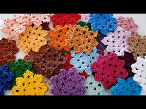 SQUARE FLOR - Step-by-step crochet granny square