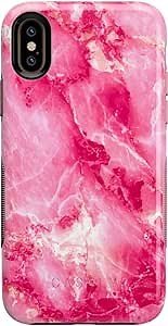 Casely iPhone X/XS Case | Pretty in Pink | Hot Pink Marble | Bold Protective Design