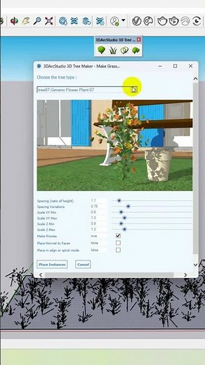 3D arcstudio 3D tree Maker in Sketchup