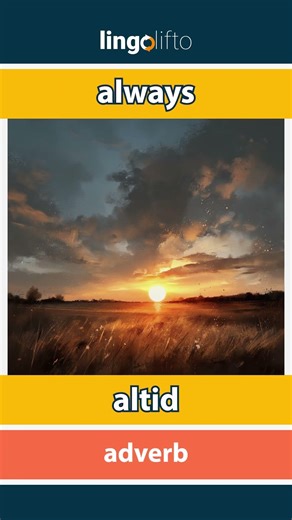 🇬🇧🇩🇰 always - altid : learn English : Lad os lære engelsk : vocabulary builder