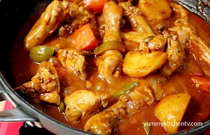 Chicken Caldereta (a hearty Filipino chicken stew) - Yummy Kitchen