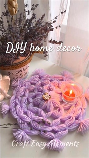 I made Cute Yarn Table Mat ✨#craft #easydiy #diy #shorts #craftideas #handmade #diyproject