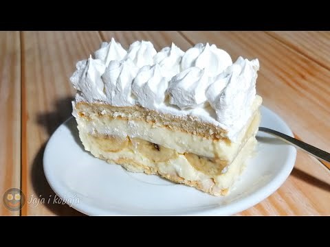 Torta (kolač) od banana i piškota recept