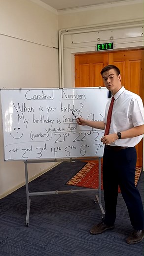 9.6K views · 104 reactions | When is your birthday? Use cardinal numbers! #englishclass #learning #AngliHel #learn #learnenglish #EnglishClass #FreeEnglishClass #English #conversation #unegui #learningisfun #Amazing #Mongolia #englishteacher #englishlearning #vocabulary | ACE: American Conversational English | Facebook