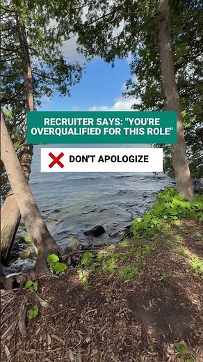 Don't apologize for being overqualified #careertips #jobsearch