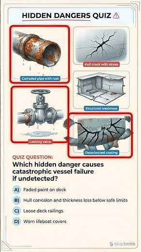 Maritime Safety: Hidden Defects & Vessel Integrity ⚠️ #maritimelife #ship #shipsafety #oceanwaves