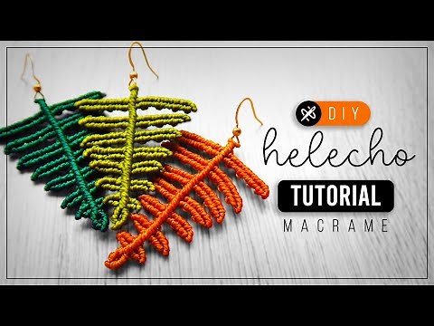 DIY Fern » 🌿 tutorial | how to make leaf earrings with thread | DIY ● Macrame Fern #246
