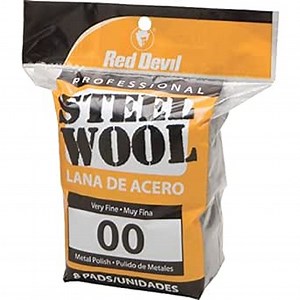Red Devil 0322 Steel Wool, 00 Very Fine, (Pack of 8)
