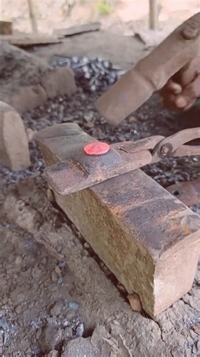 Blacksmith Crafting Iron Nails by Hand 🎉 Traditional Forging Skills 🎉 #handmade #craft #skills