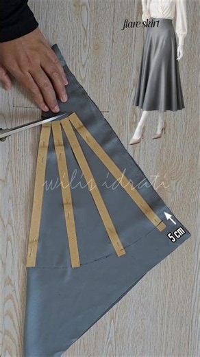 how to cut a flare skirt #sewing