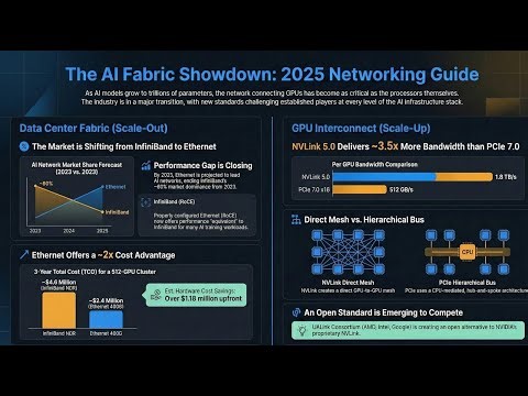 2026-01-09 AI’s Connectivity War: Ethernet vs InfiniBand, NVLink vs PCIe 7 + UALink
