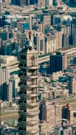 Alex Honnold completes climb up Taipei 101 skyscraper without ropes