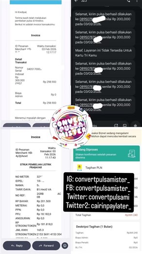 convert pulsa dan gestun paylater on Instagram: "Update bbrp testi bukti transaksi kemarin yaaak... Convert /CV pulsa all operator 🩷XL AXIS THREE TRI TSEL TELKOMSEL ISAT INDOSAT SMARTFREN BYU🩷 / Gestun all paylater ➜ KARTU KREDIT / CC ➜ briceria ➜ Yup paylater ➜ Gopaylater ➜ spaylater ➜ Ak*laku ➜ Kr*divo ➜ ind*dana ➜ Traveloka ➜ Tikom ➜ Lazadapaylater ➜ Bliblipaylater ➜ Shopeepaylater ➜ Tiktokpaylater ➜ ovopaylater ➜ atome JUALAN PAKET DATA TELKOMSEL HARGA MURAH DIJAMIN 🔥"