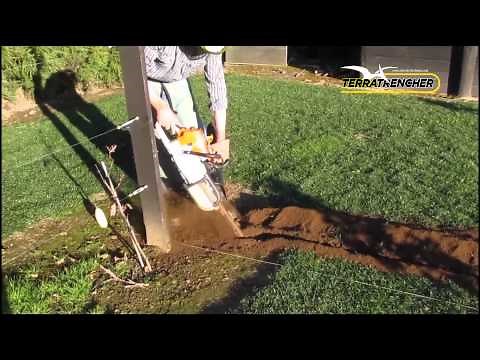 Effortless Root Barrier Trenching with a Handheld Trencher