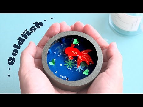 DIY How to make boxed paper goldfish / Tutorial